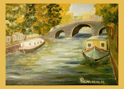 Woonboot in de gracht