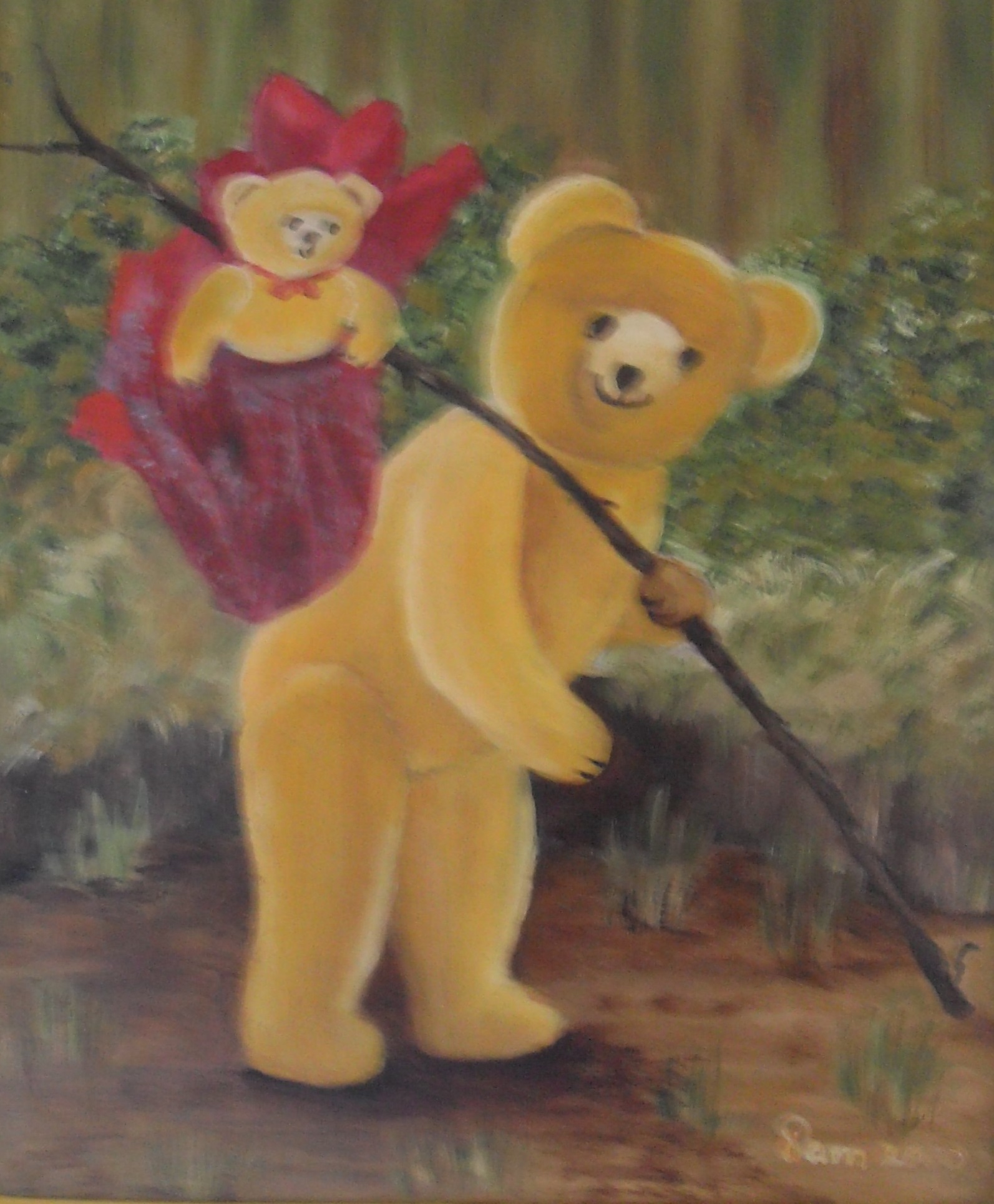 314-Beer met knapzak